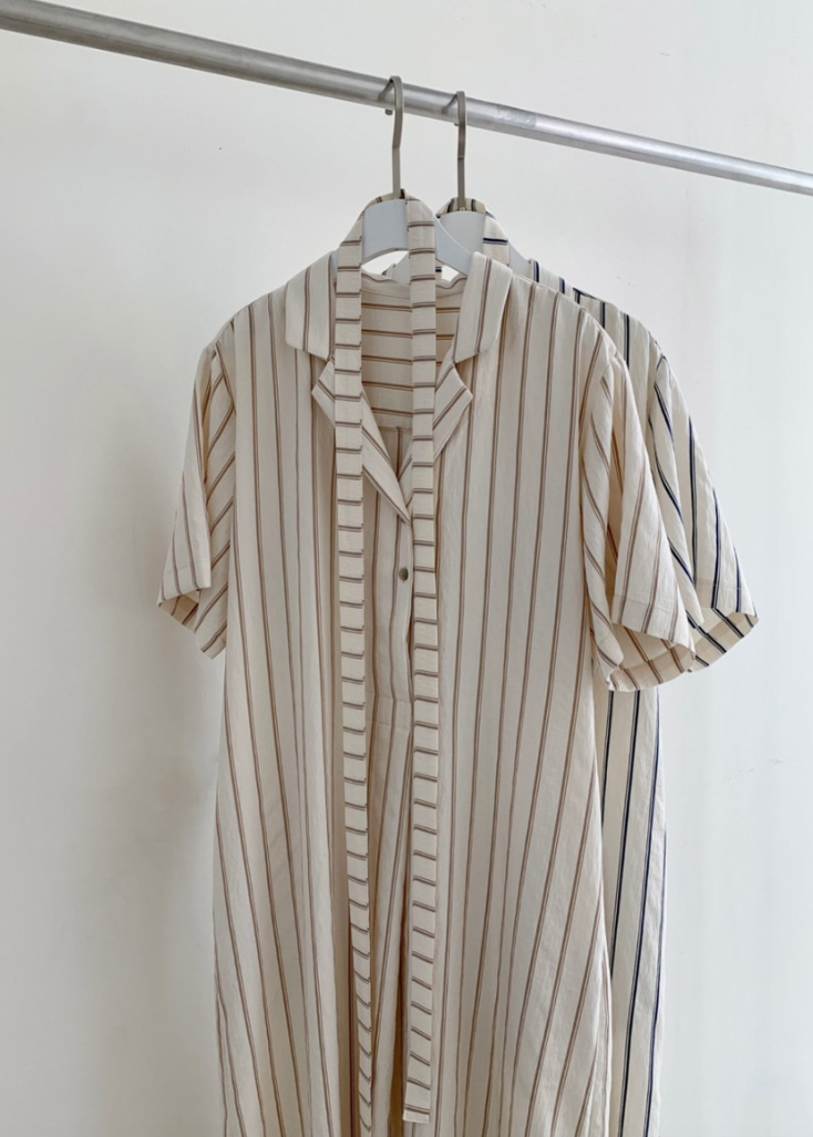 Striped shirt dress