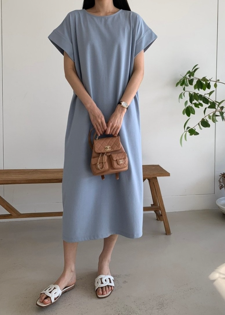 Cotton boxy dress