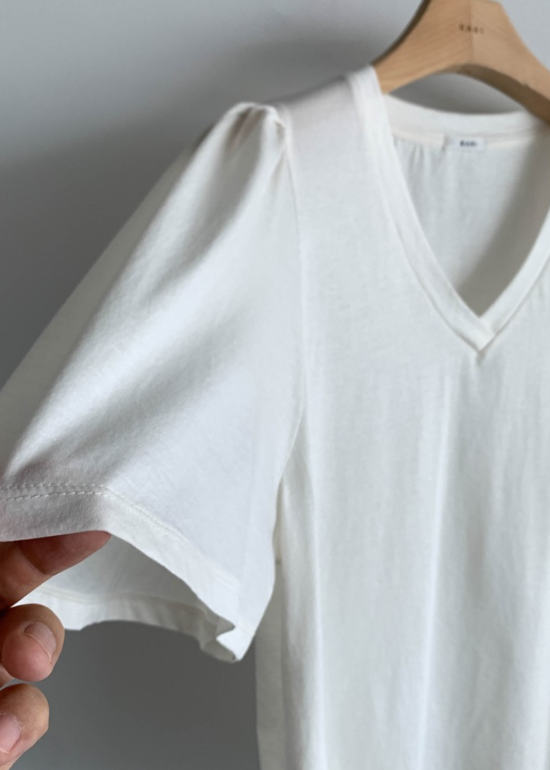 Frill sleeves t-shirt