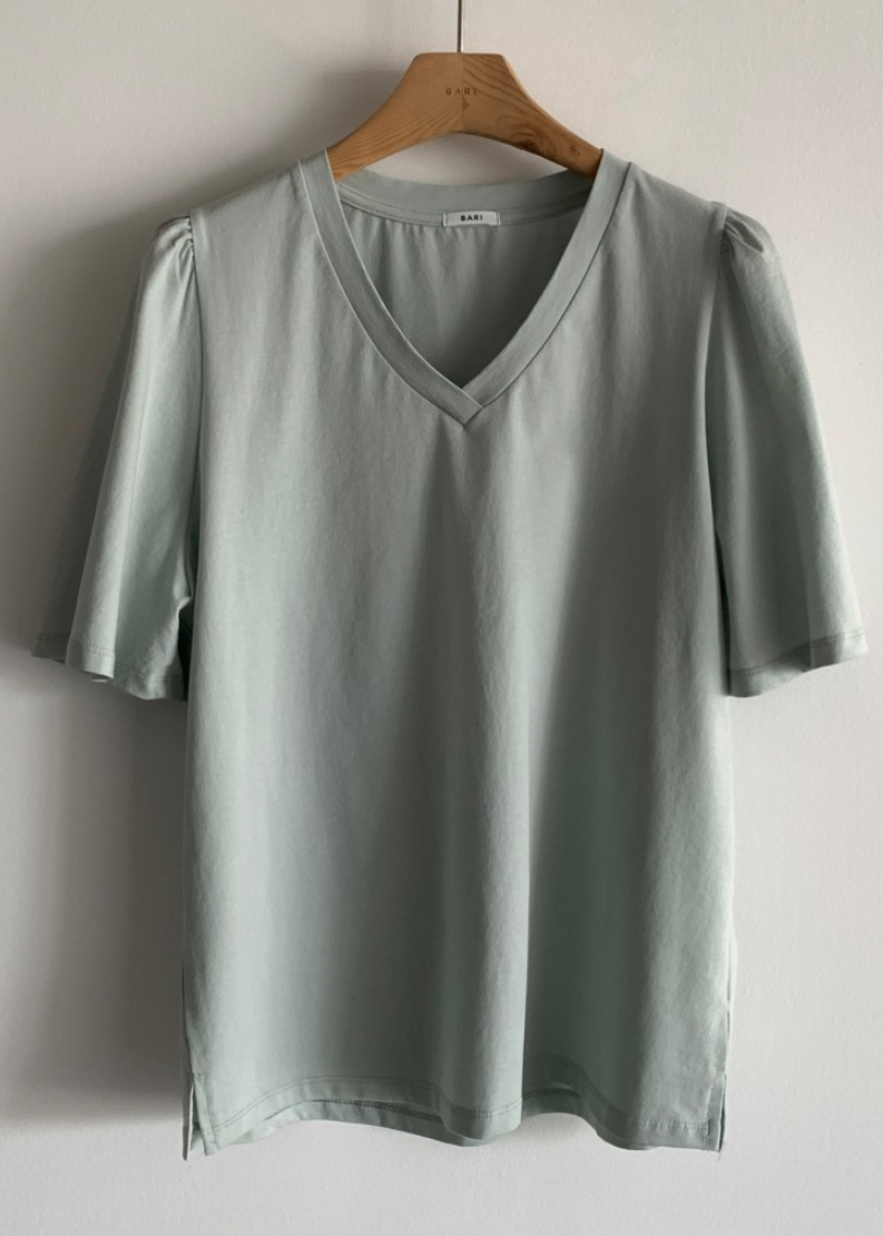 Frill sleeves t-shirt