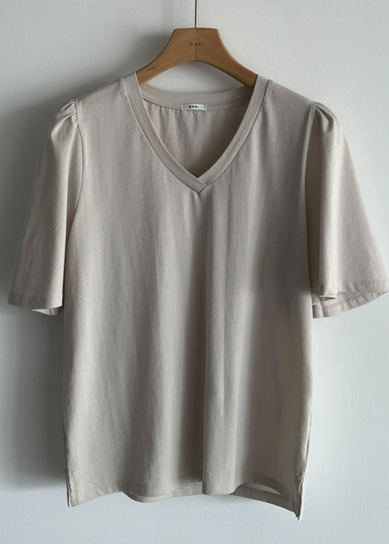 Frill sleeves t-shirt