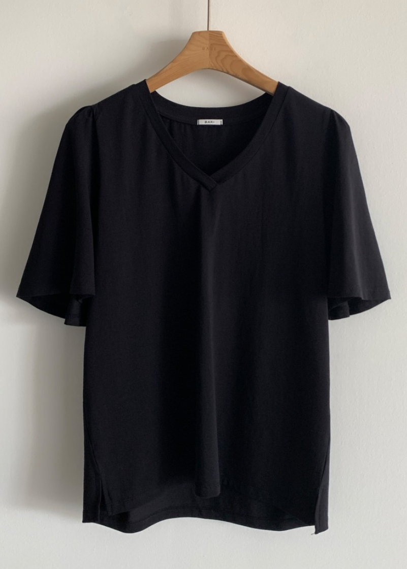 Frill sleeves t-shirt