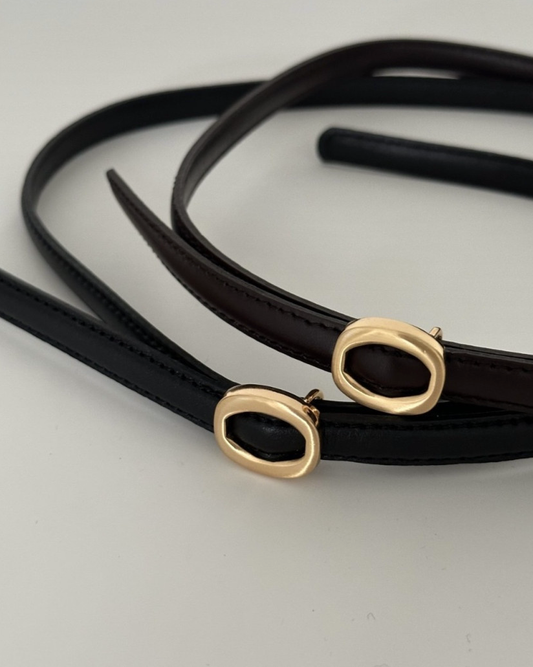 Gold ring thin belt