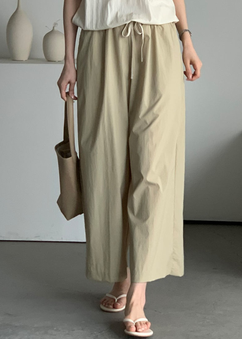 Wrinkle free wide pants