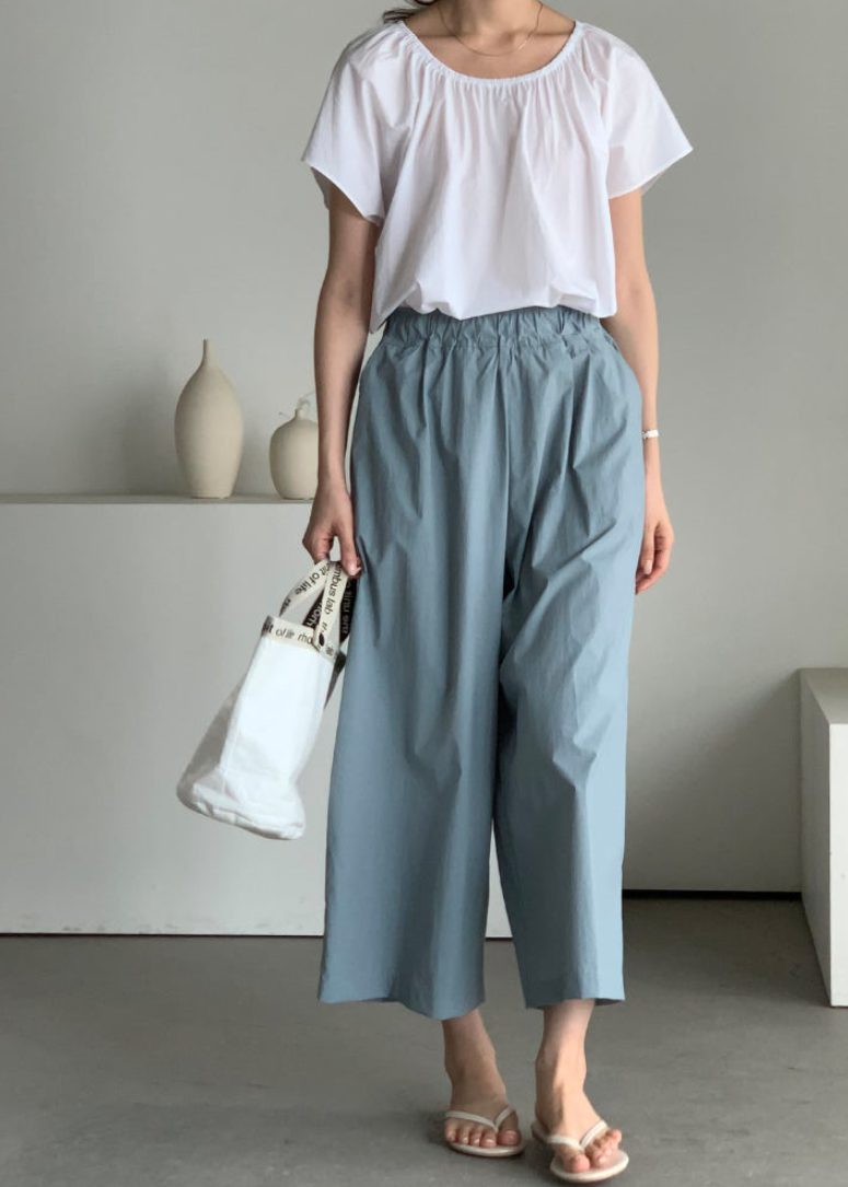 Wrinkle free wide pants