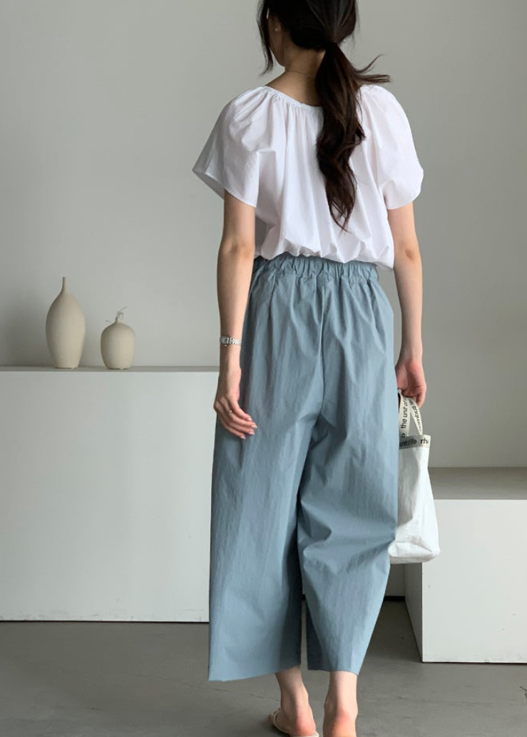 Wrinkle free wide pants