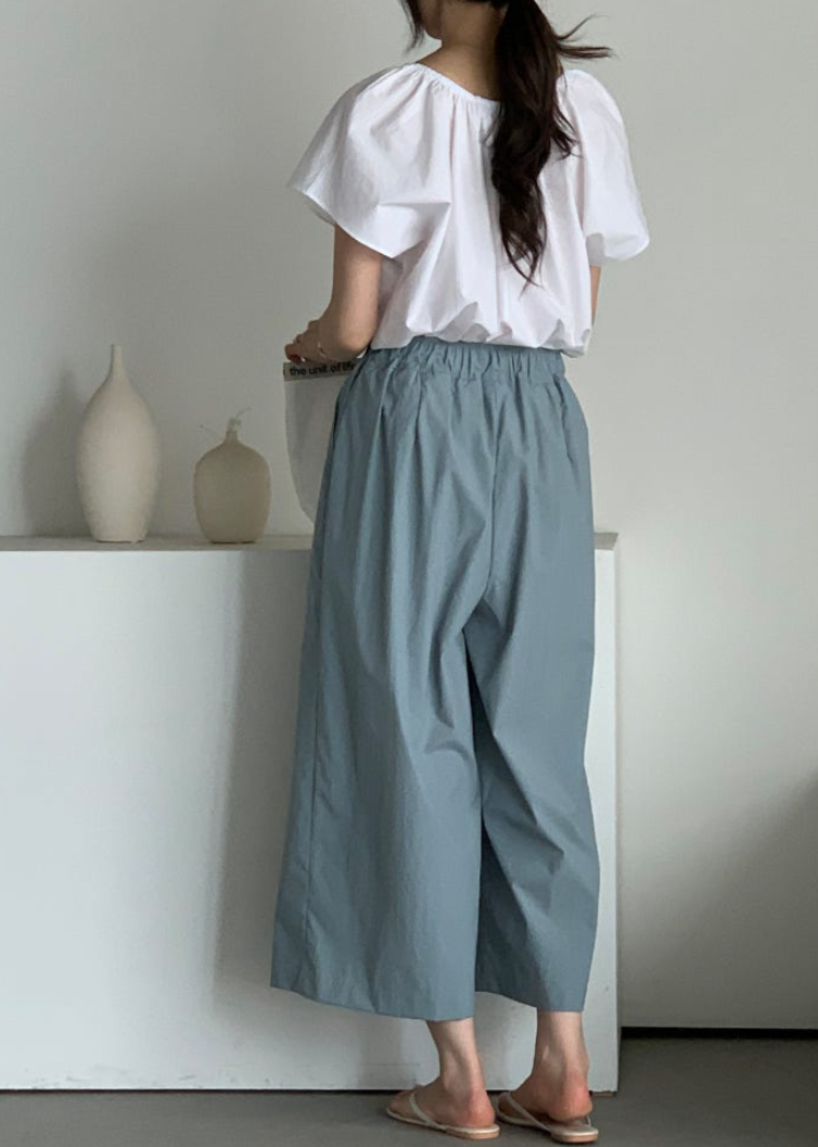 Wrinkle free wide pants