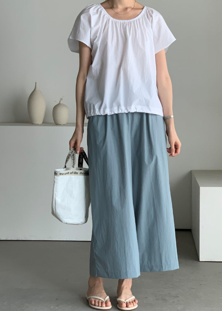 Wrinkle free wide pants