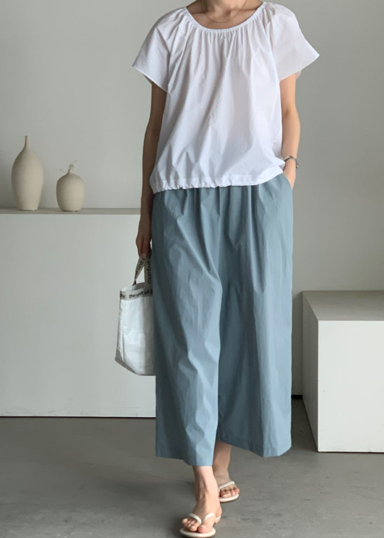 Wrinkle free wide pants