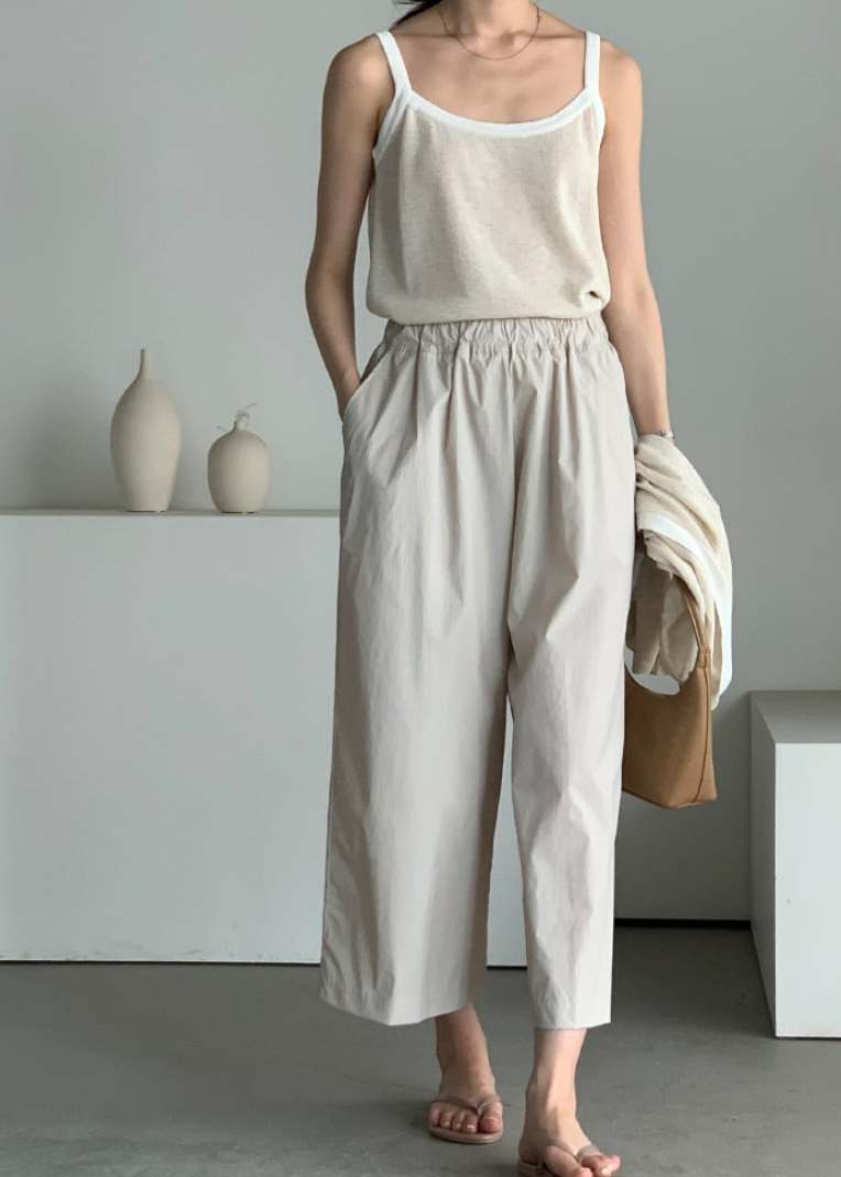 Wrinkle free wide pants