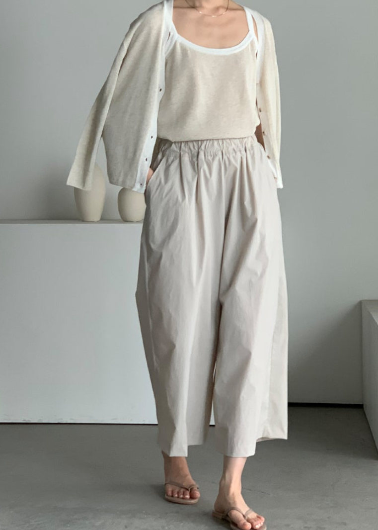 Wrinkle free wide pants