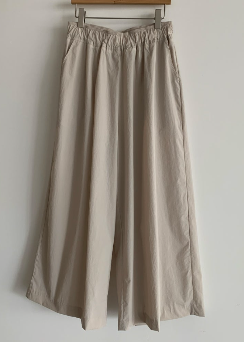 Wrinkle free wide pants