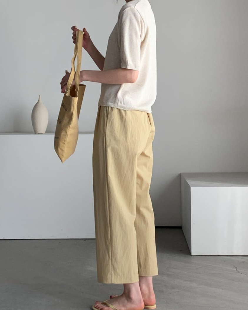 Modern pintuck slacks