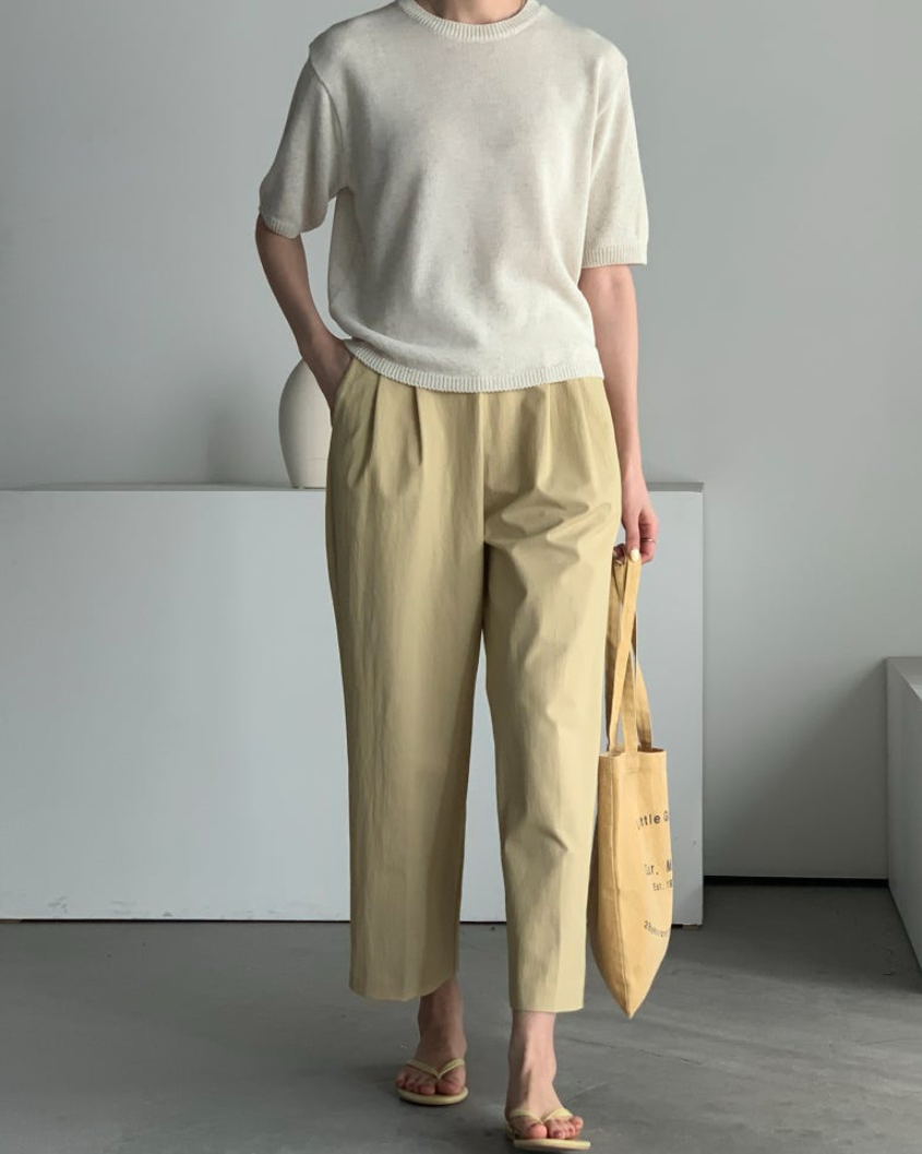 Modern pintuck slacks