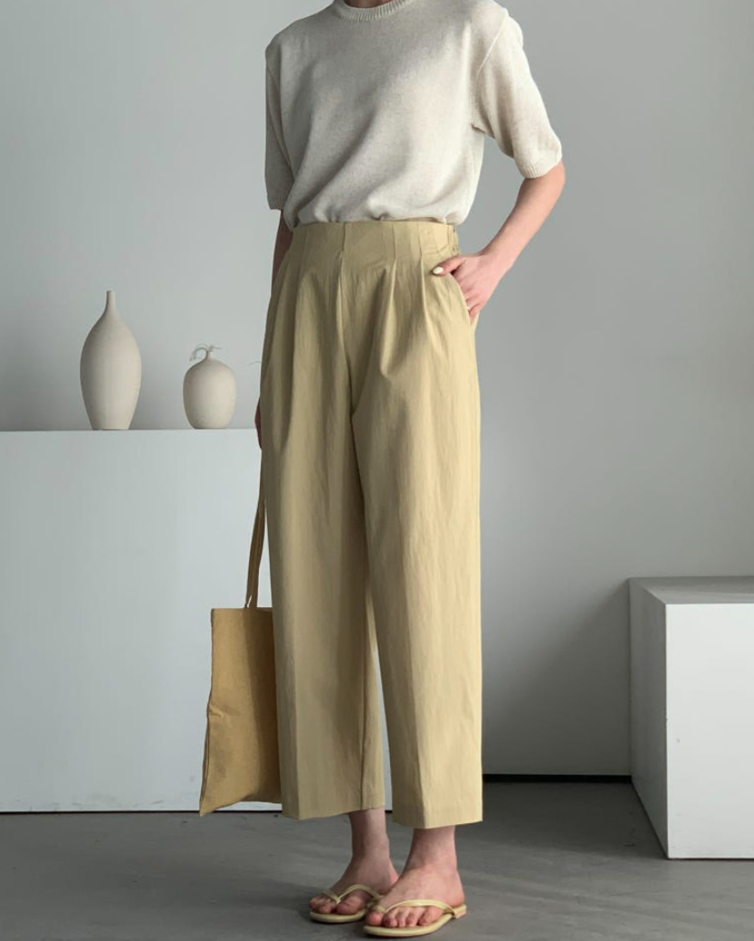 Modern pintuck slacks