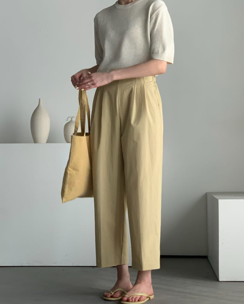 Modern pintuck slacks