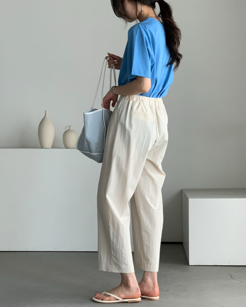 Modern pintuck slacks