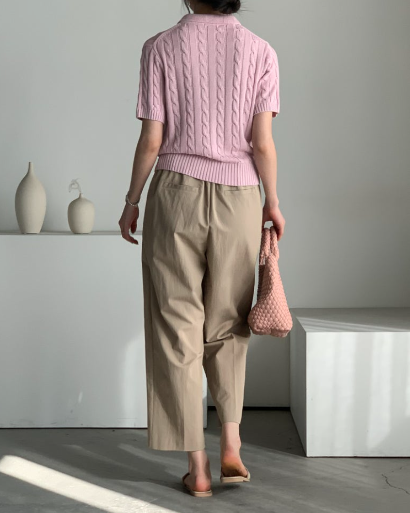 Modern pintuck slacks