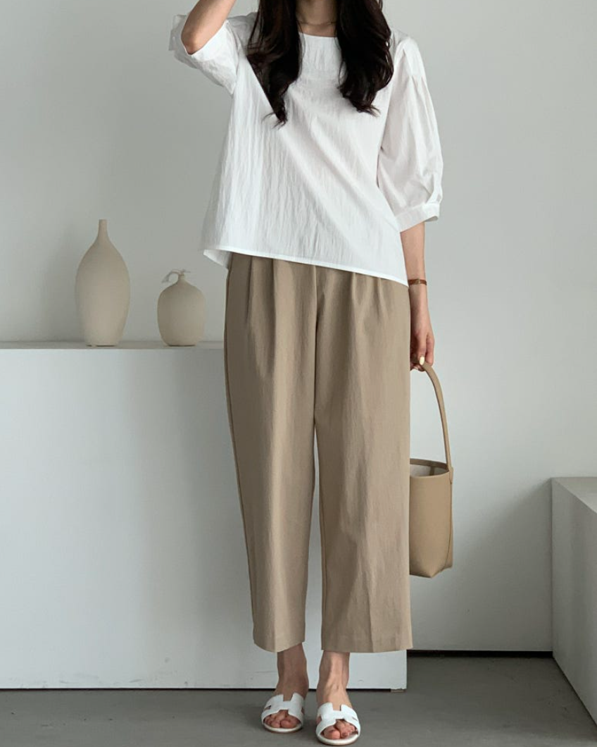 Modern pintuck slacks