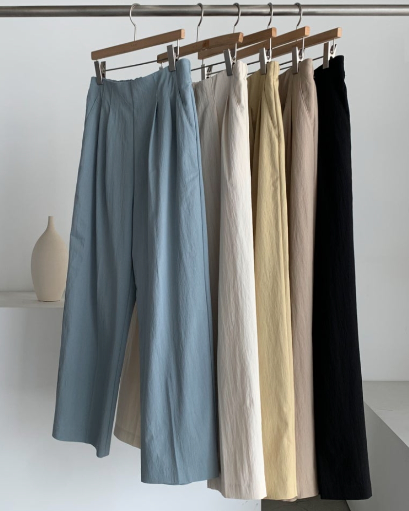 Modern pintuck slacks