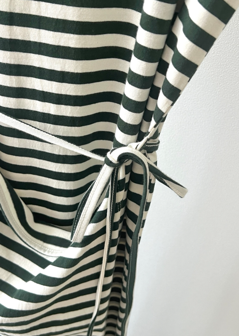 Striped wrap dress