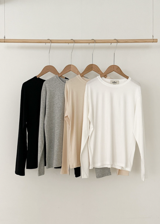 Basic modal long sleeves tee