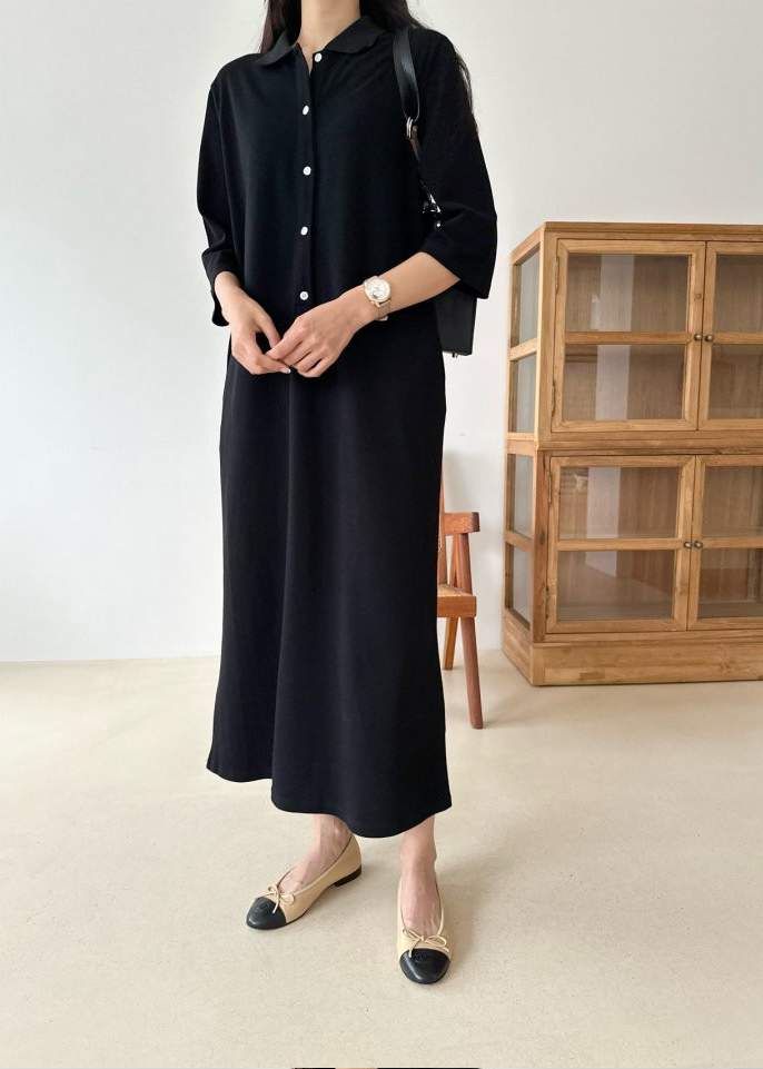 Three-quarter sleeve Pk dress