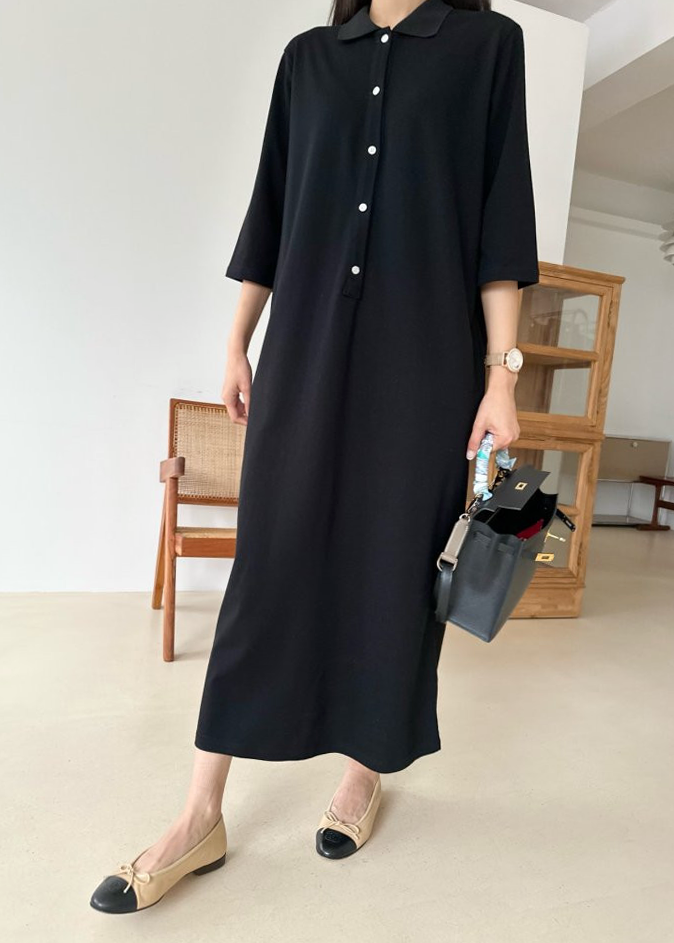 Three-quarter sleeve Pk dress