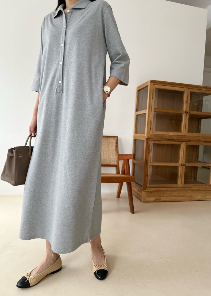 Three-quarter sleeve Pk dress