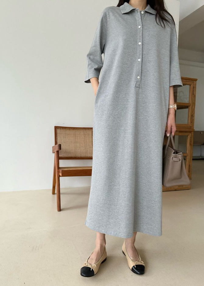 Three-quarter sleeve Pk dress