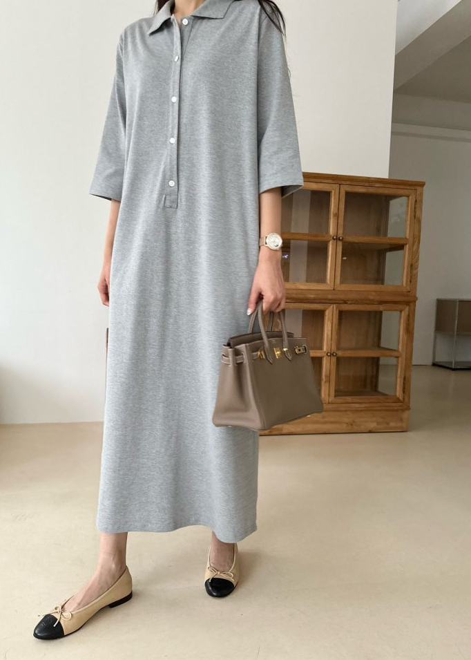 Three-quarter sleeve Pk dress