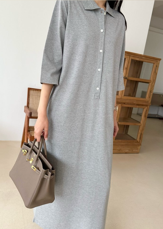 Three-quarter sleeve Pk dress