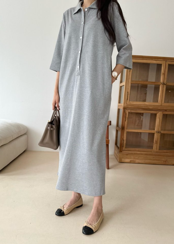 Three-quarter sleeve Pk dress