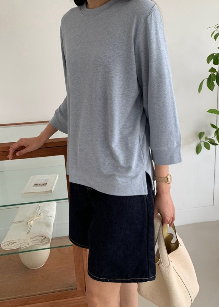 Linen 3/4 sleeves t-shirt