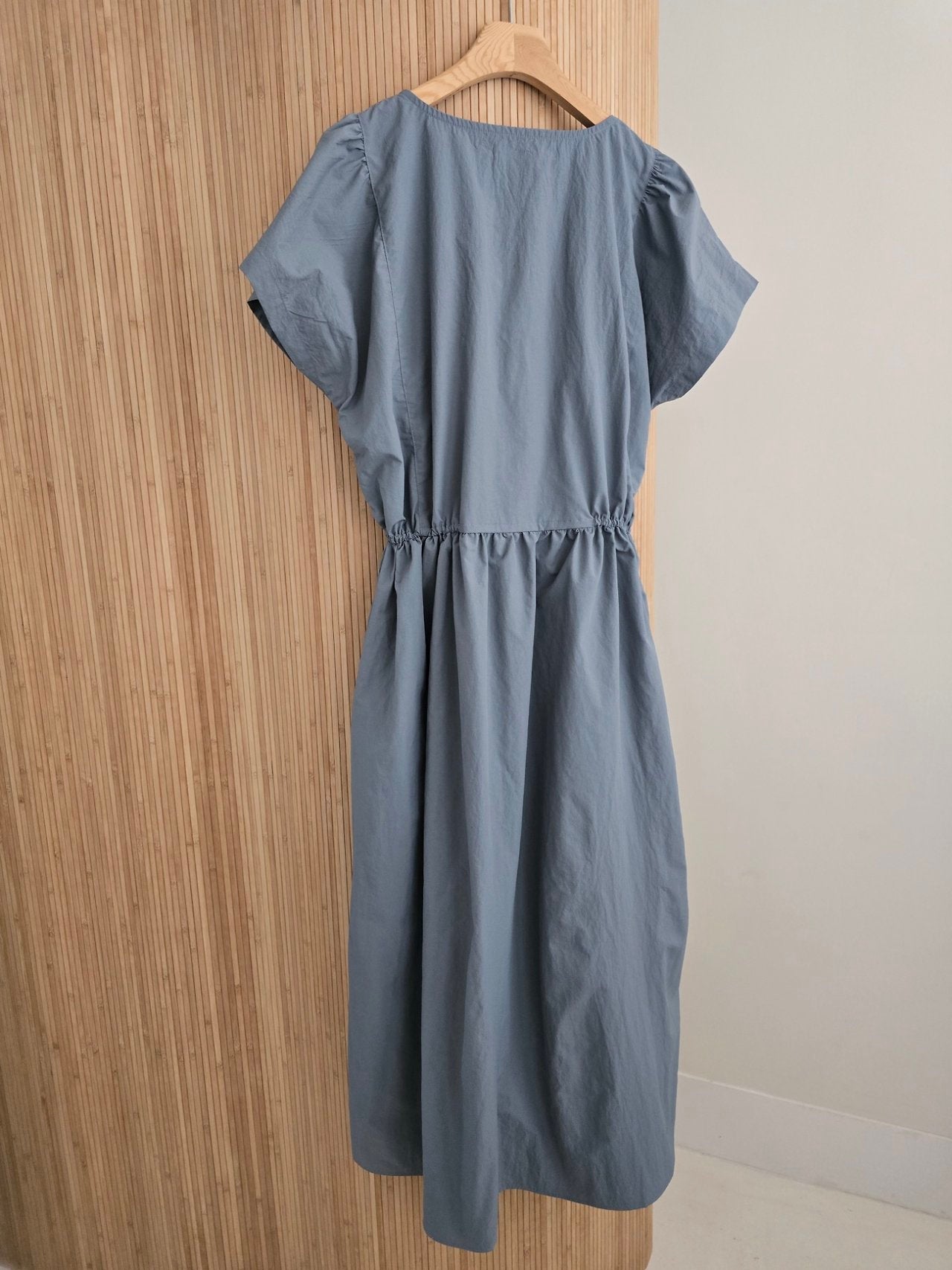 Nylon Puff sleeves dress