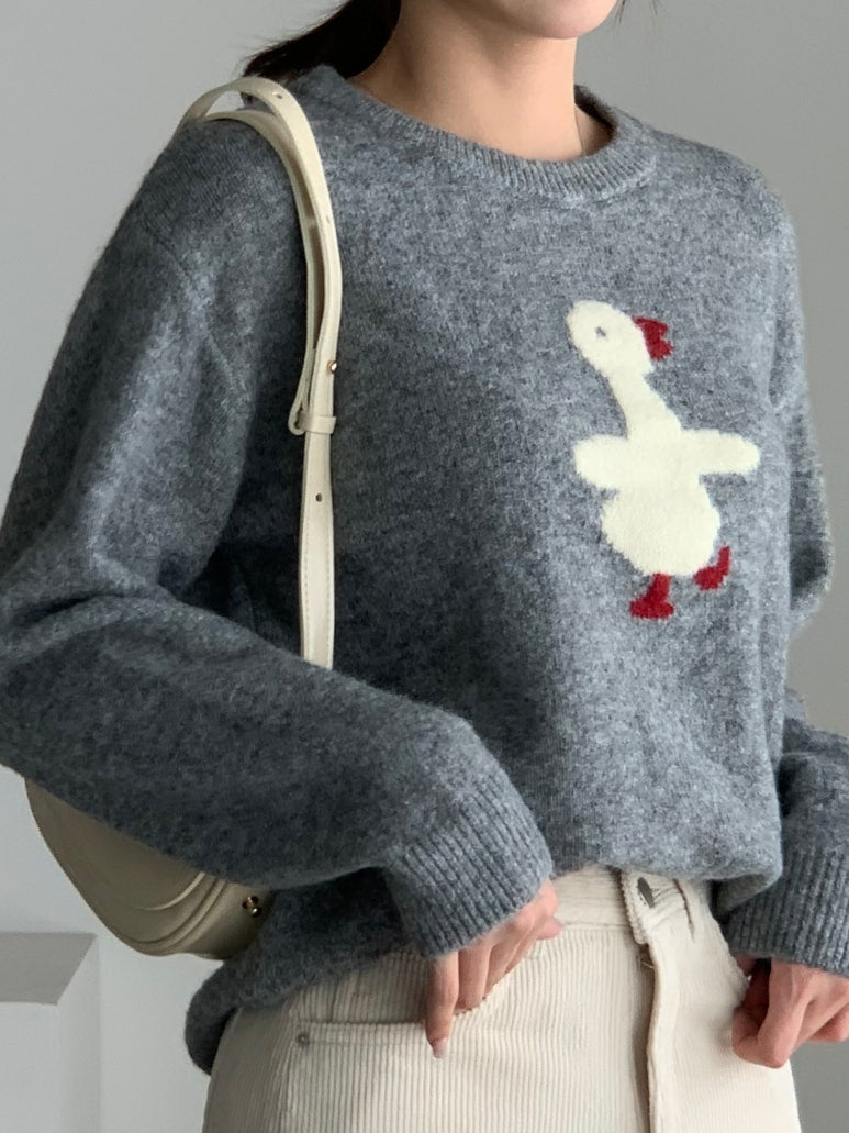 (F/W) Duck knit jumper