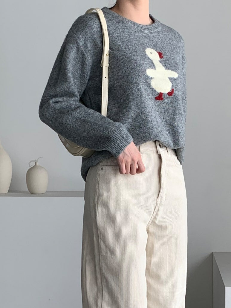 (F/W) Duck knit jumper