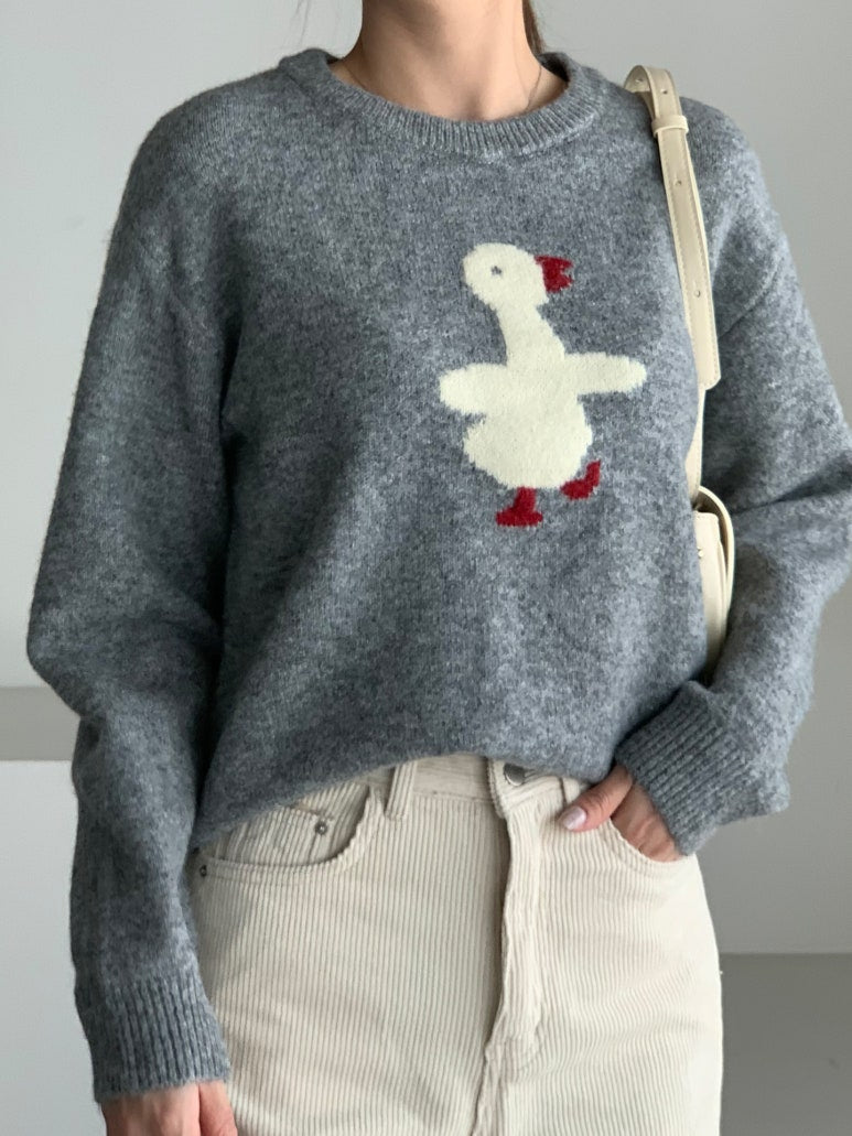 (F/W) Duck knit jumper