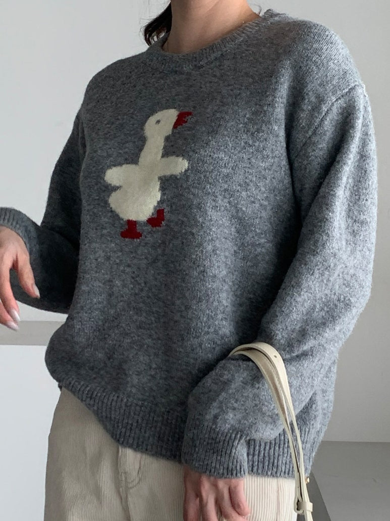 (F/W) Duck knit jumper