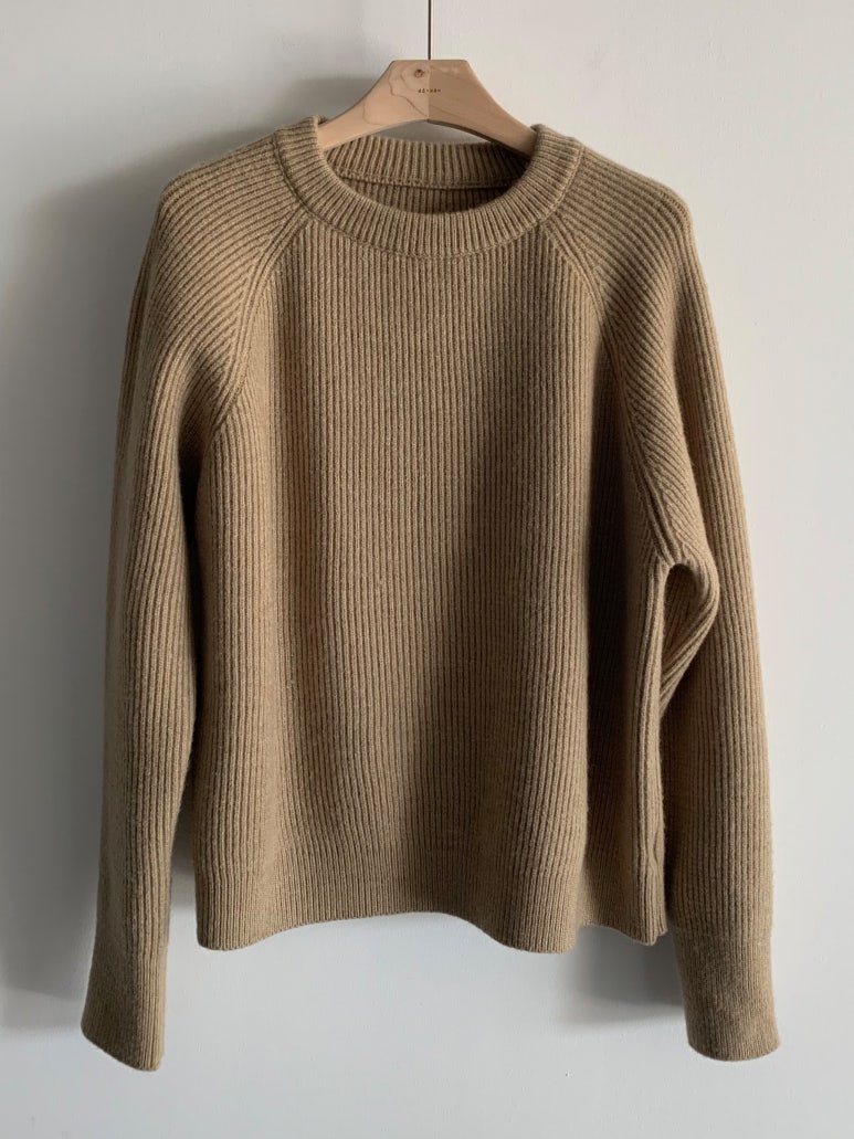 (F/W) Raglan ribbed knit set