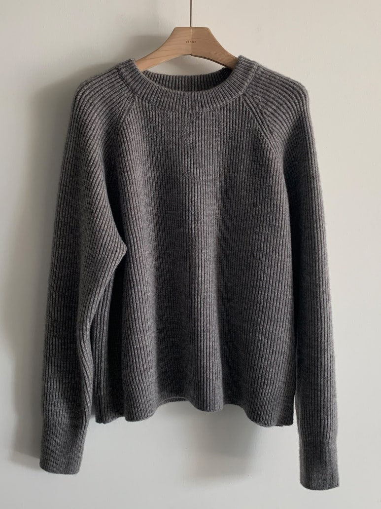 (F/W) Raglan ribbed knit set