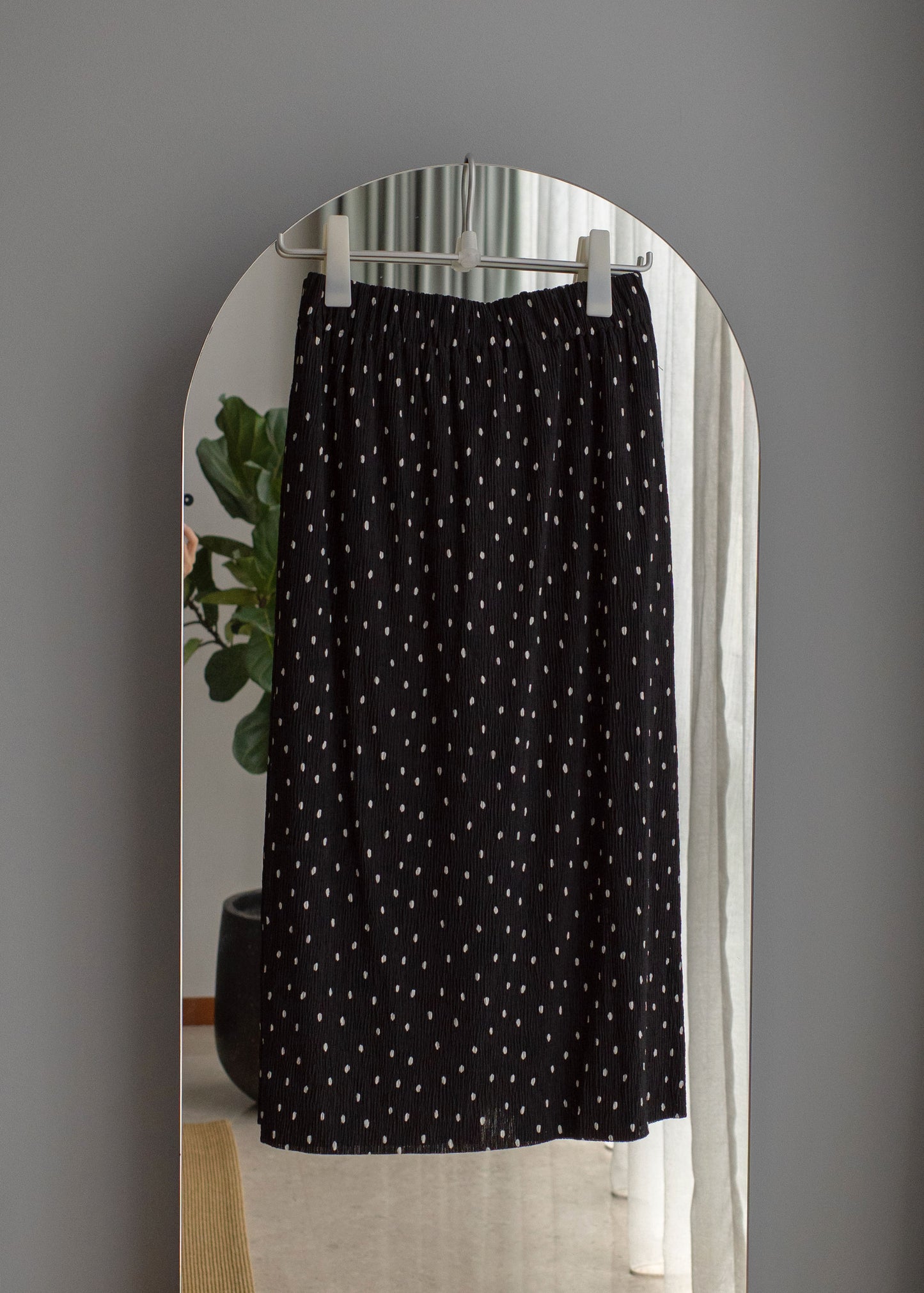 Dot pleats skirt set