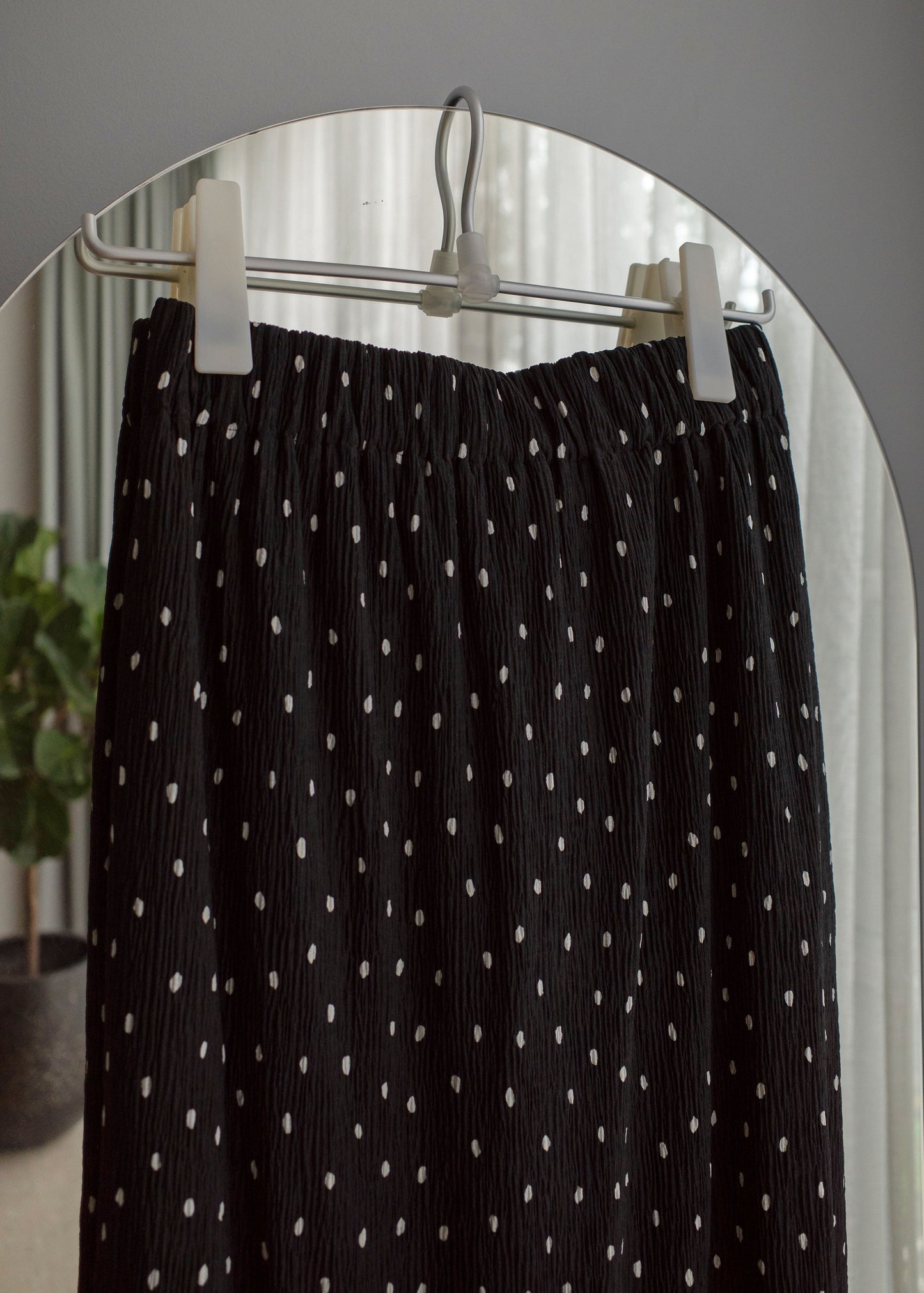 Dot pleats skirt set